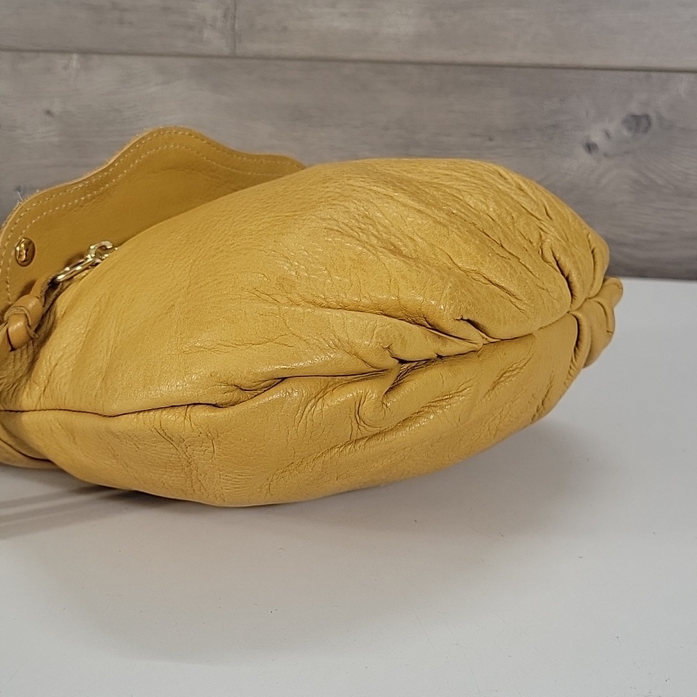 Pietro Alessandro Yellow Leather Handbag Purse Clutch Bag - Picture 7 of 12